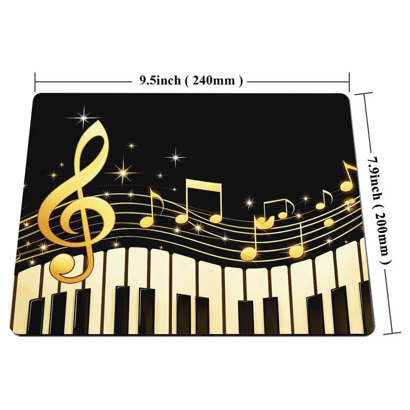 Smooffly Old Vintage Abstract Piano and Music Note Customized Rectangle Non-Slip Rubber Mouse pad Gaming Mouse Pad - Image 2